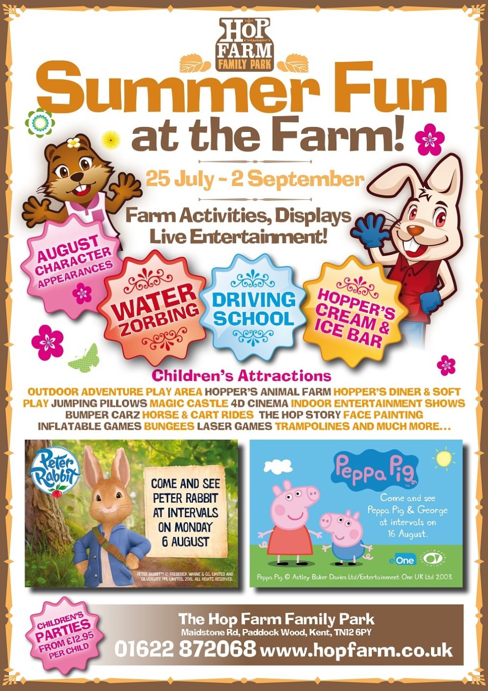 Meet Peter Rabbit Peppa Pig This Summer The Hop Farm